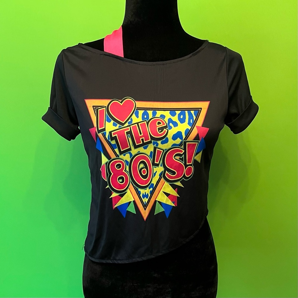 Black I ❤️ The 80’s Top, Size S/m